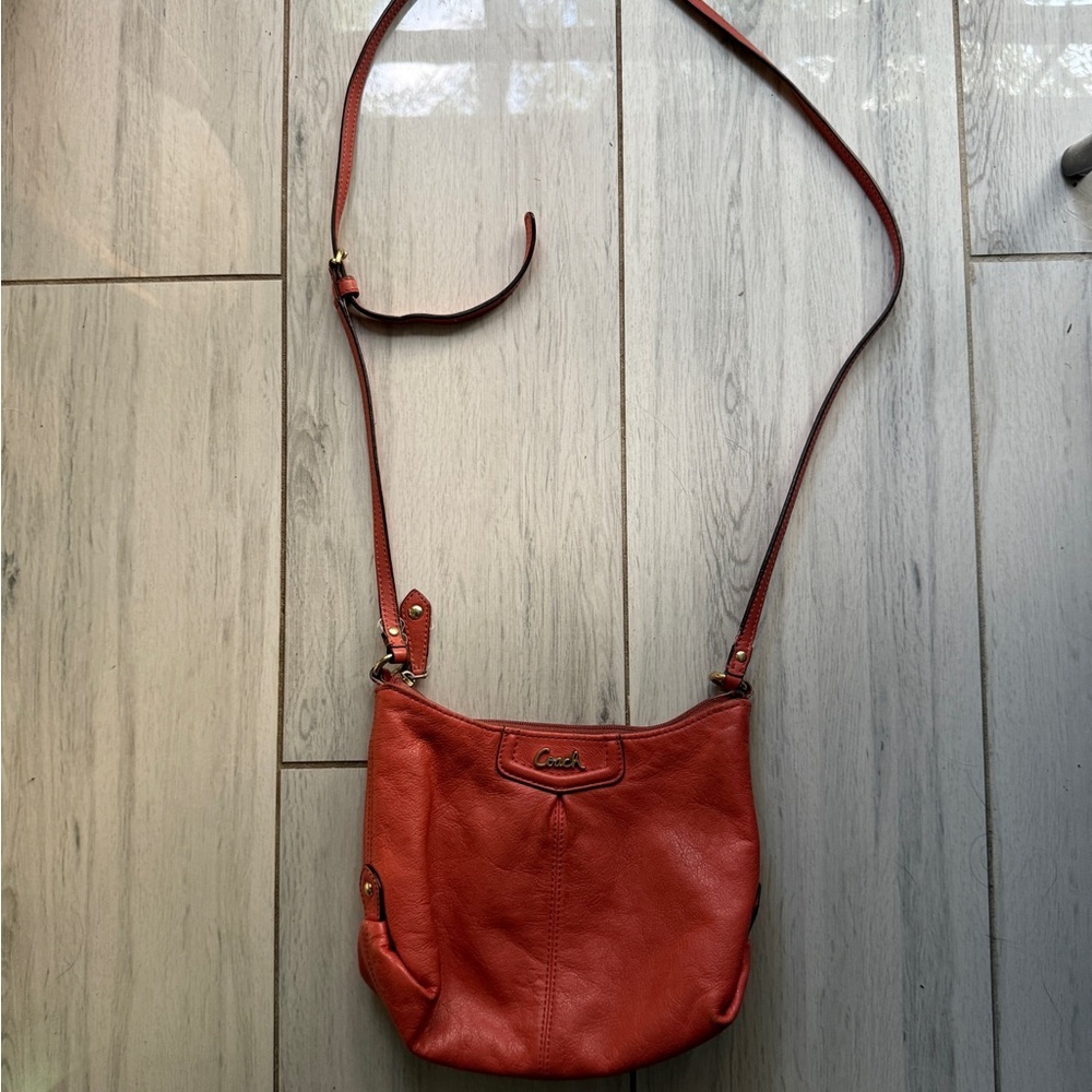Coach Coral Leather Crossbody Bag - Picture 4 of 10
